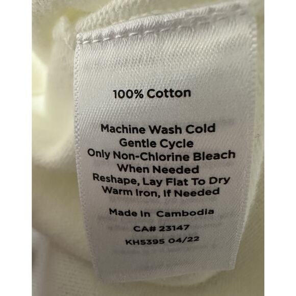 TALBOT’s Women’s Ivory V-neck 3/4 Sleeve Cotton Pullover Sweater Small Petite - Picture 6 of 6